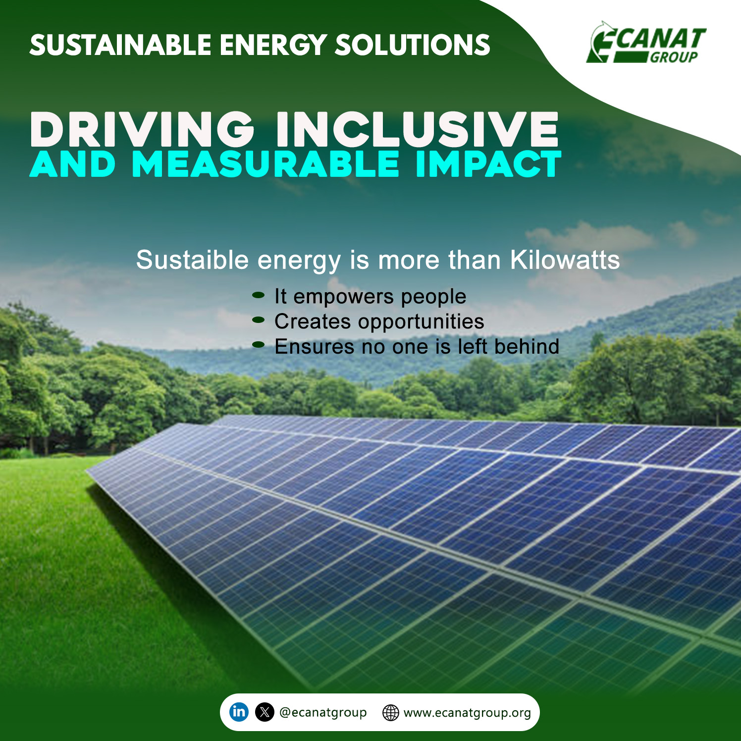 Sustainable Energy Solutions: Driving Inclusive and Measurable Impact